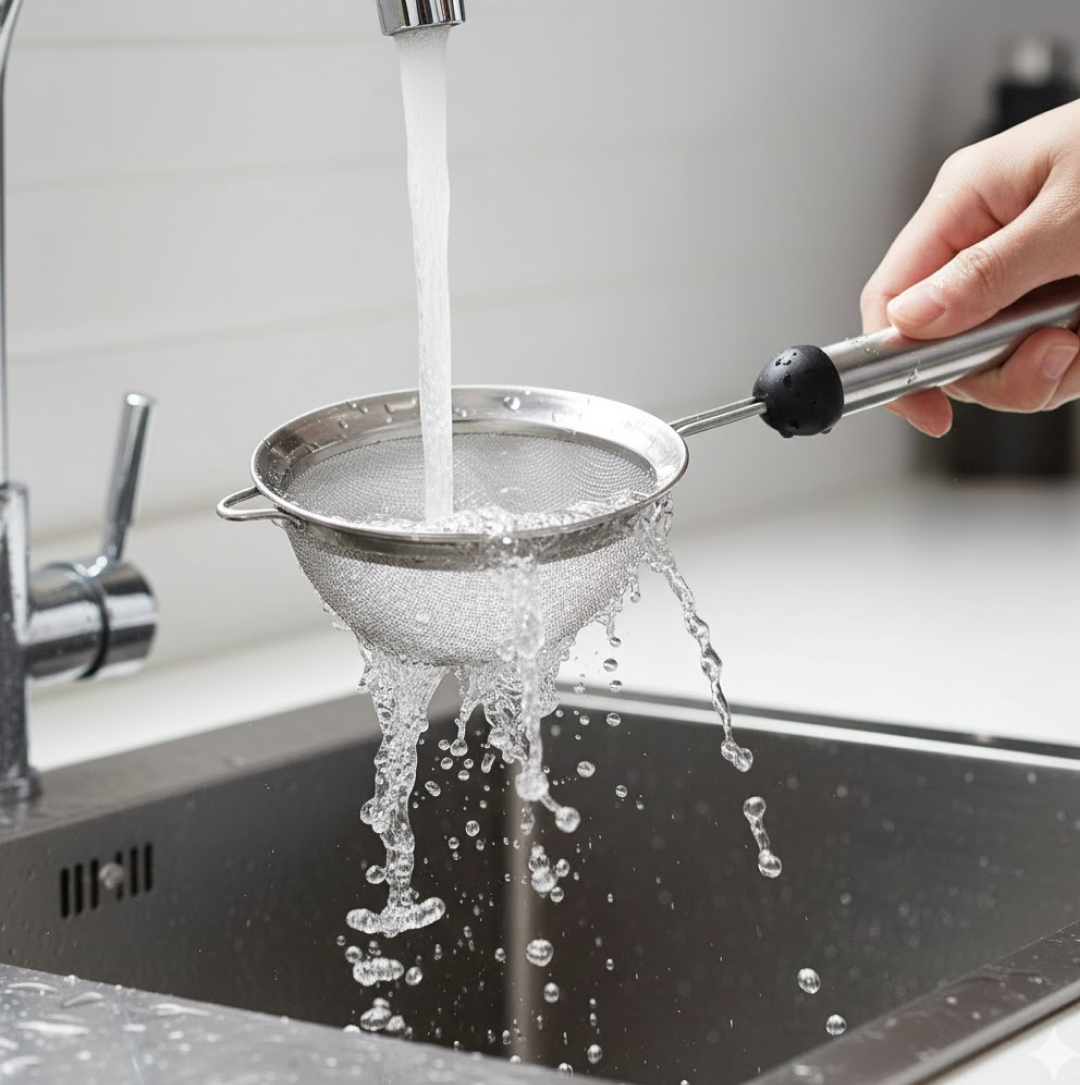 Technical illustration of strainer mesh quality