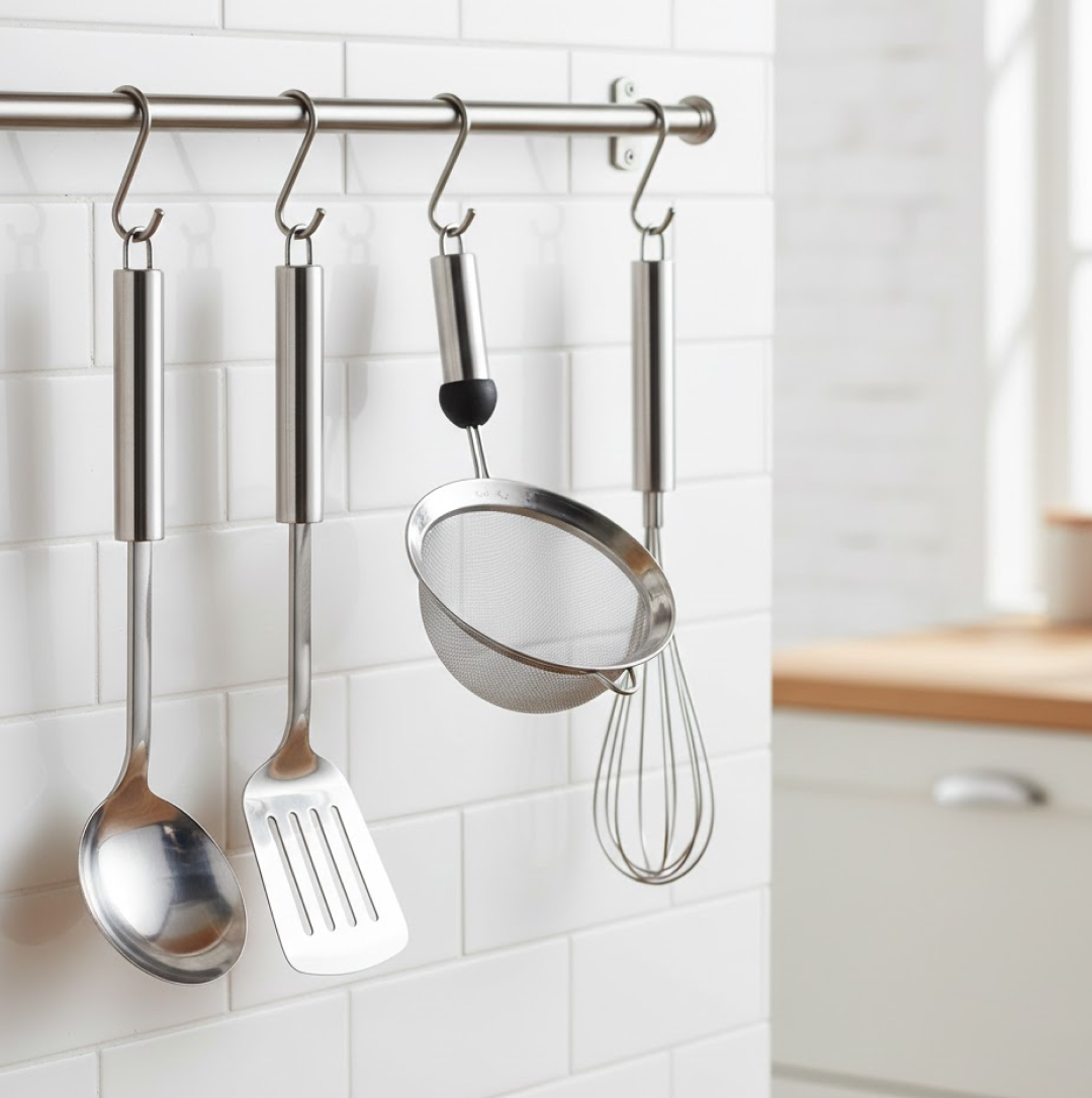 Strainer handle and hanging hole details