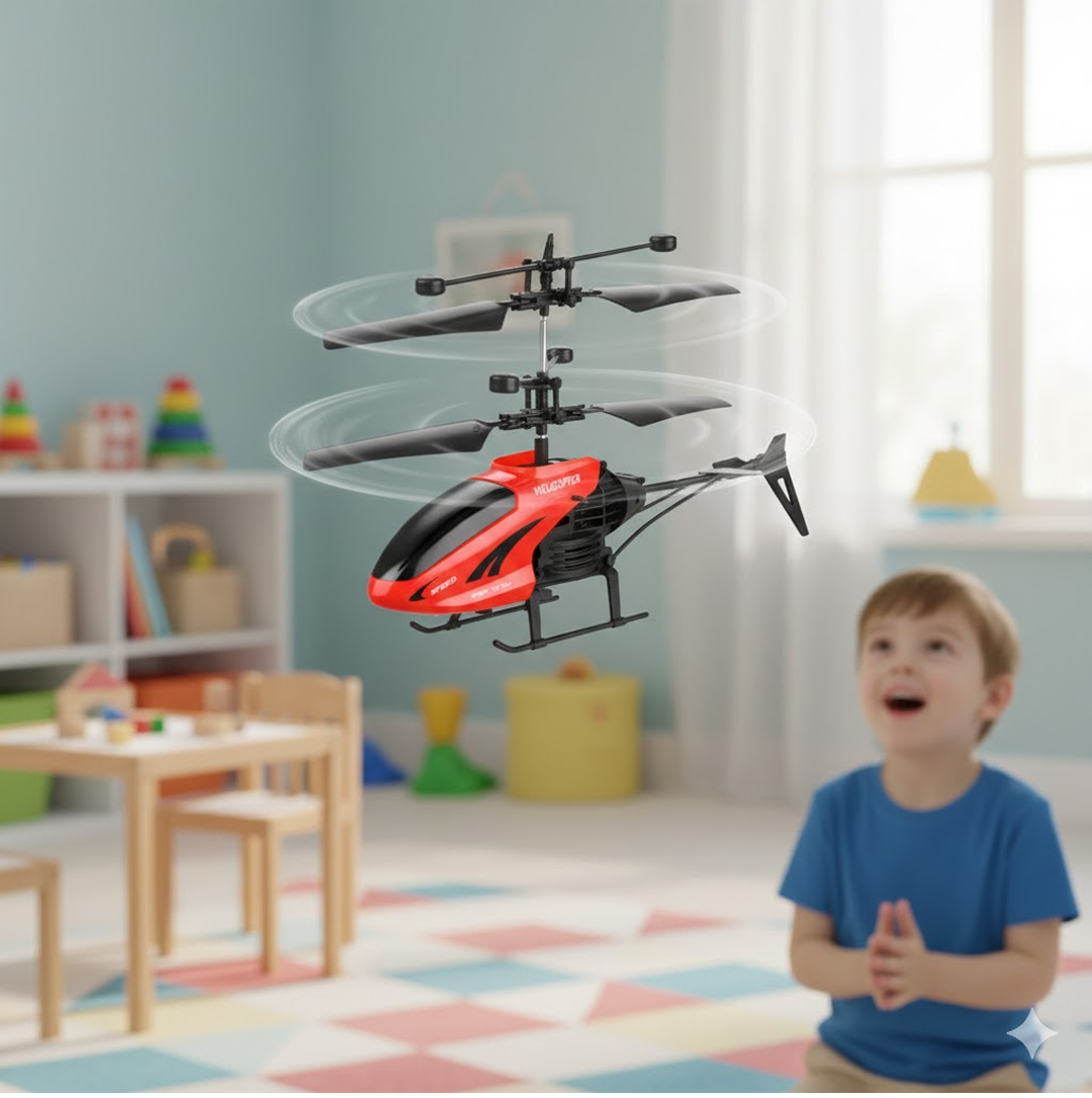 Remote Control Helicopter in use lifestyle shot