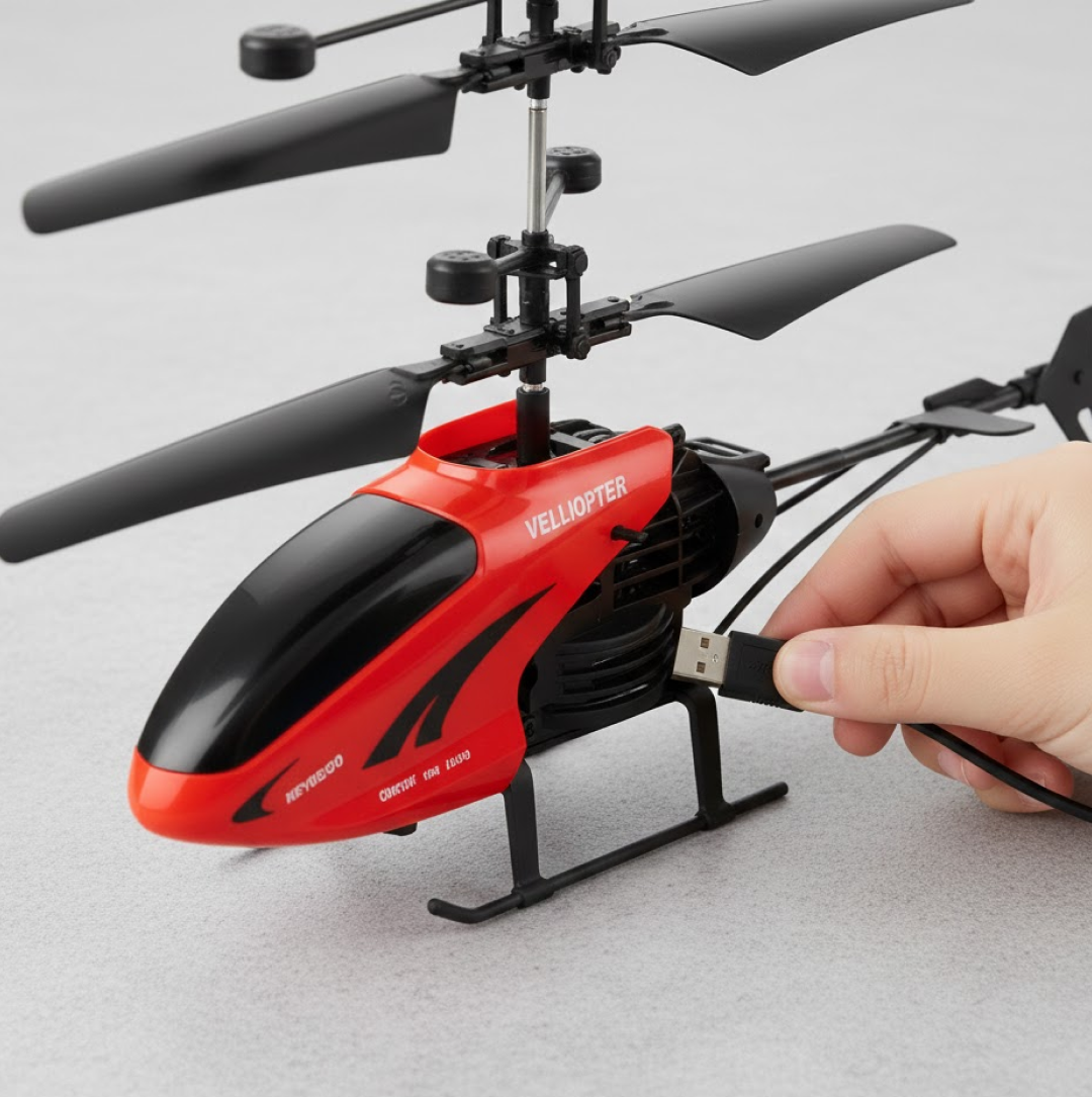 Remote Control Helicopter with USB Charging for Kids (Pack of 1)