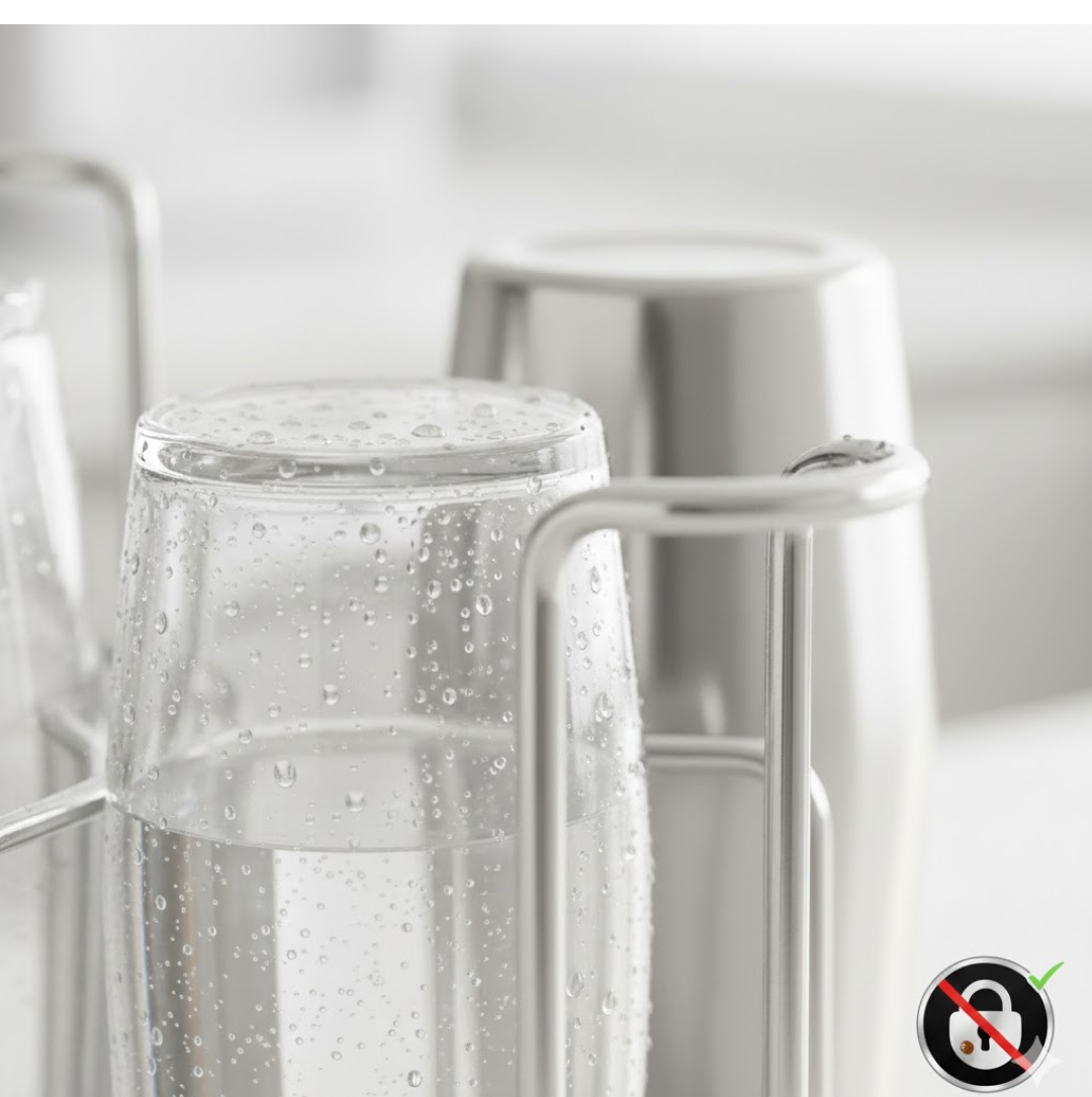 SS Round Glass Stand material close-up