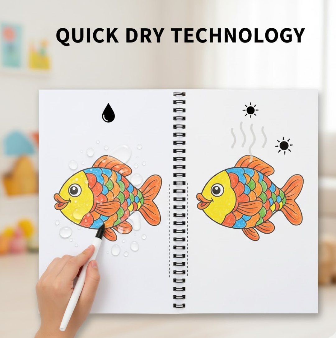 DeoDap Magic Water Quick Dry Coloring Book - main