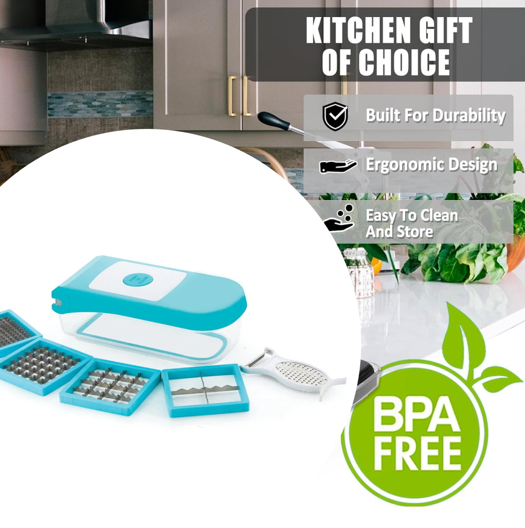 Instructional diagram for Ganesh vegetable dicer.