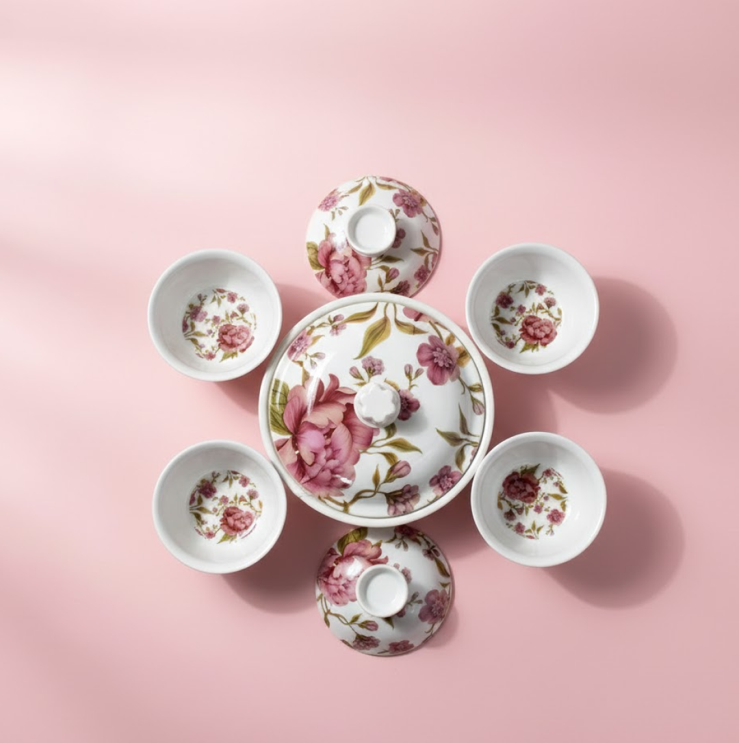 Side view of pudding cutlery set