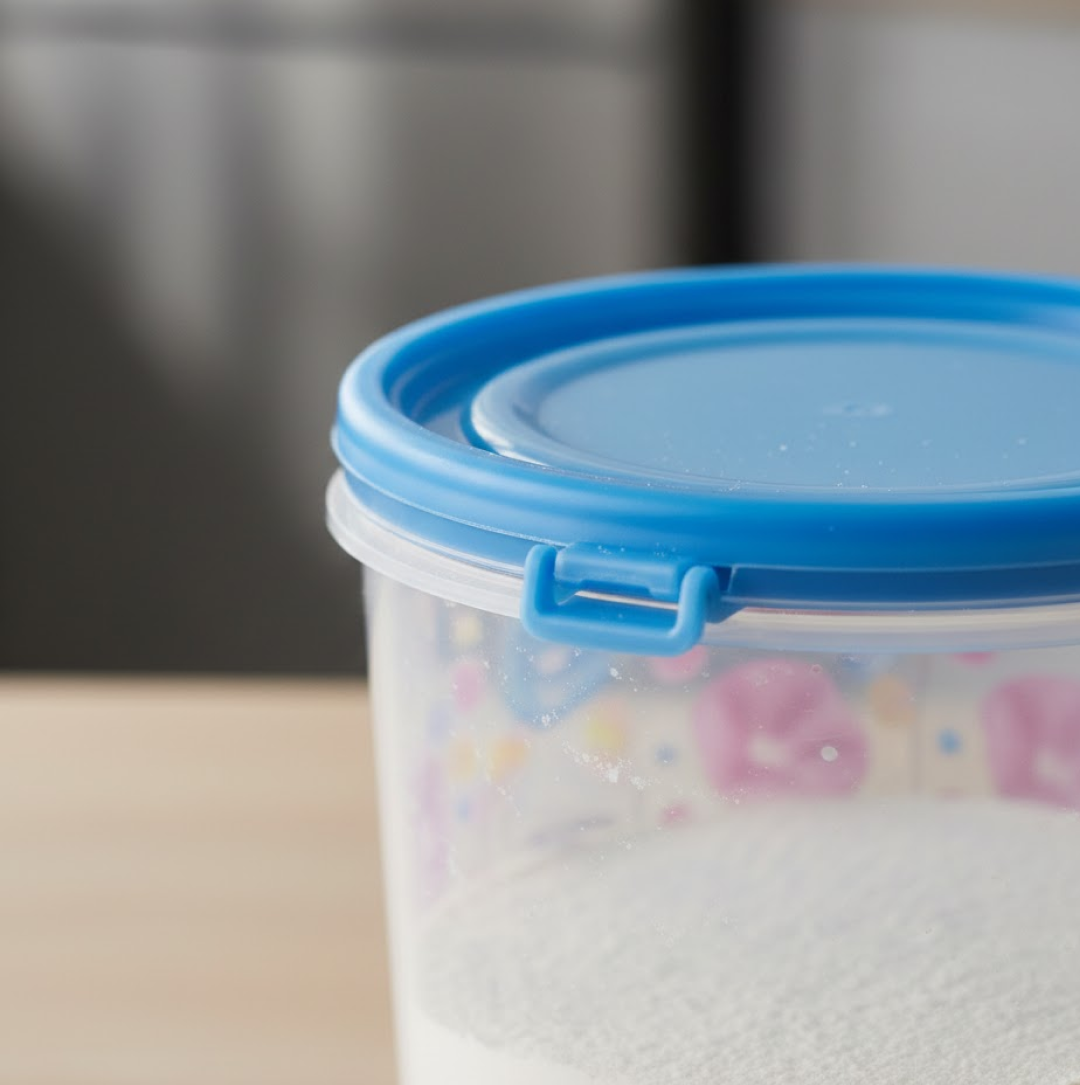Air tight seal mechanism on container lid