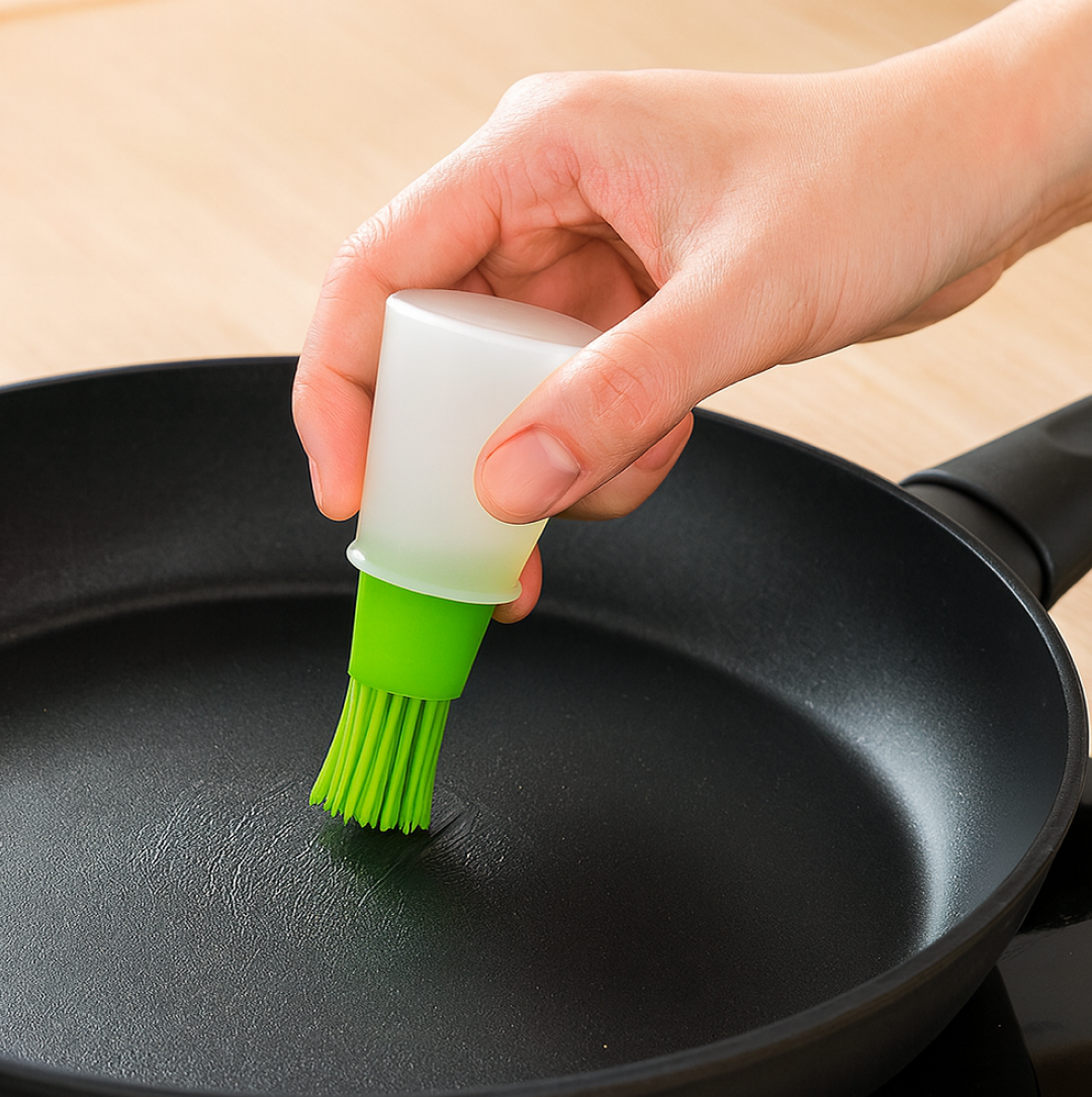 Instructional diagram for silicone oil bottle usage