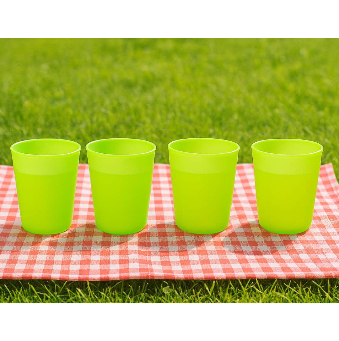 Specification sheet for drinking glass set materials.