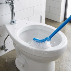 Single sided bristle plastic toilet cleaning brush