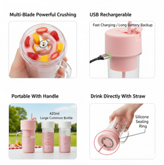 420ml capacity juicer with detachable parts for cleaning