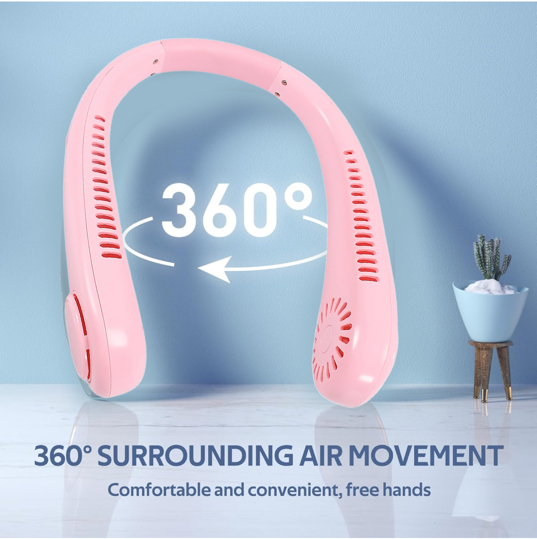 Neck cooling fan showing air outlets