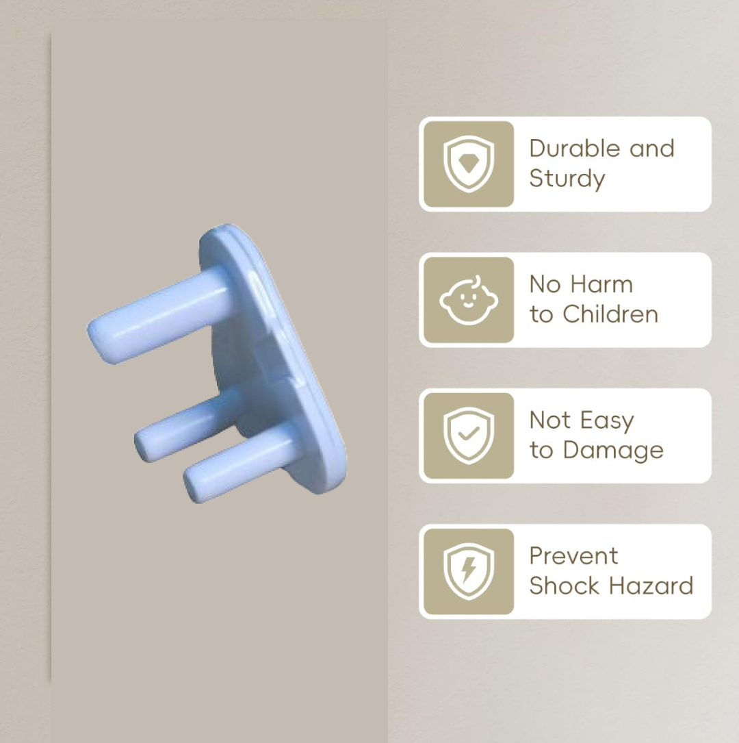 Triangle shaped safety cover guard for electric socket plug