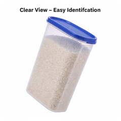 Close-up of airtight seal on transparent food storage container