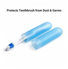 Transparent plastic hygienic toothbrush travel case