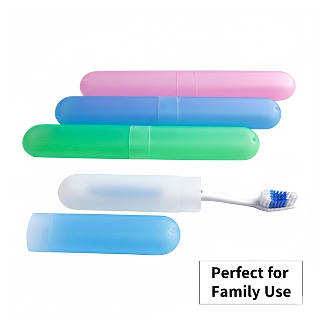 Durable plastic toothbrush holder for travel
