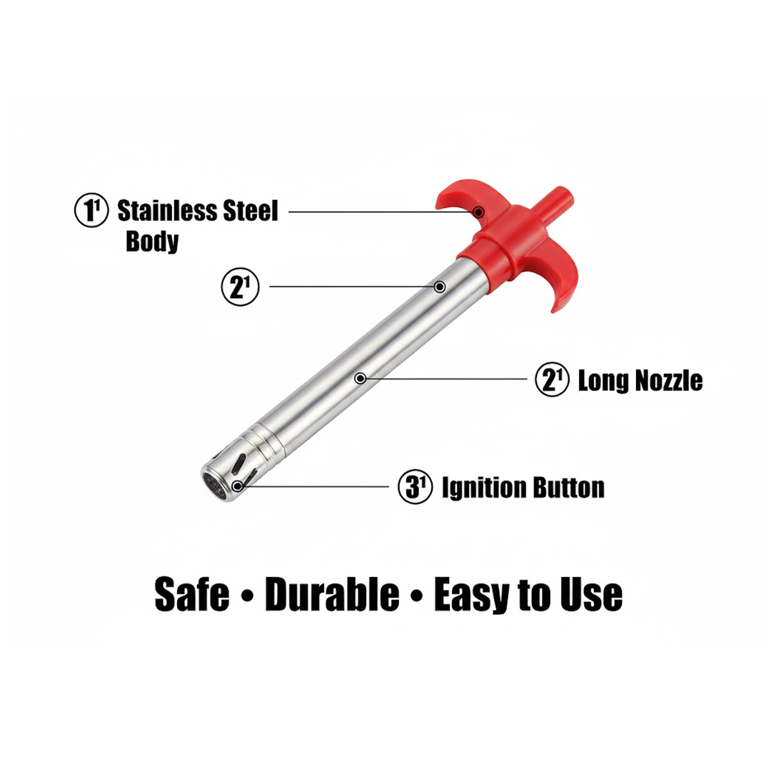 ChefArmor gas lighter handle and ignition tip.