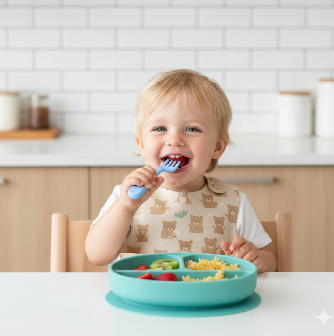 Unlabeled image of plastic forks product.