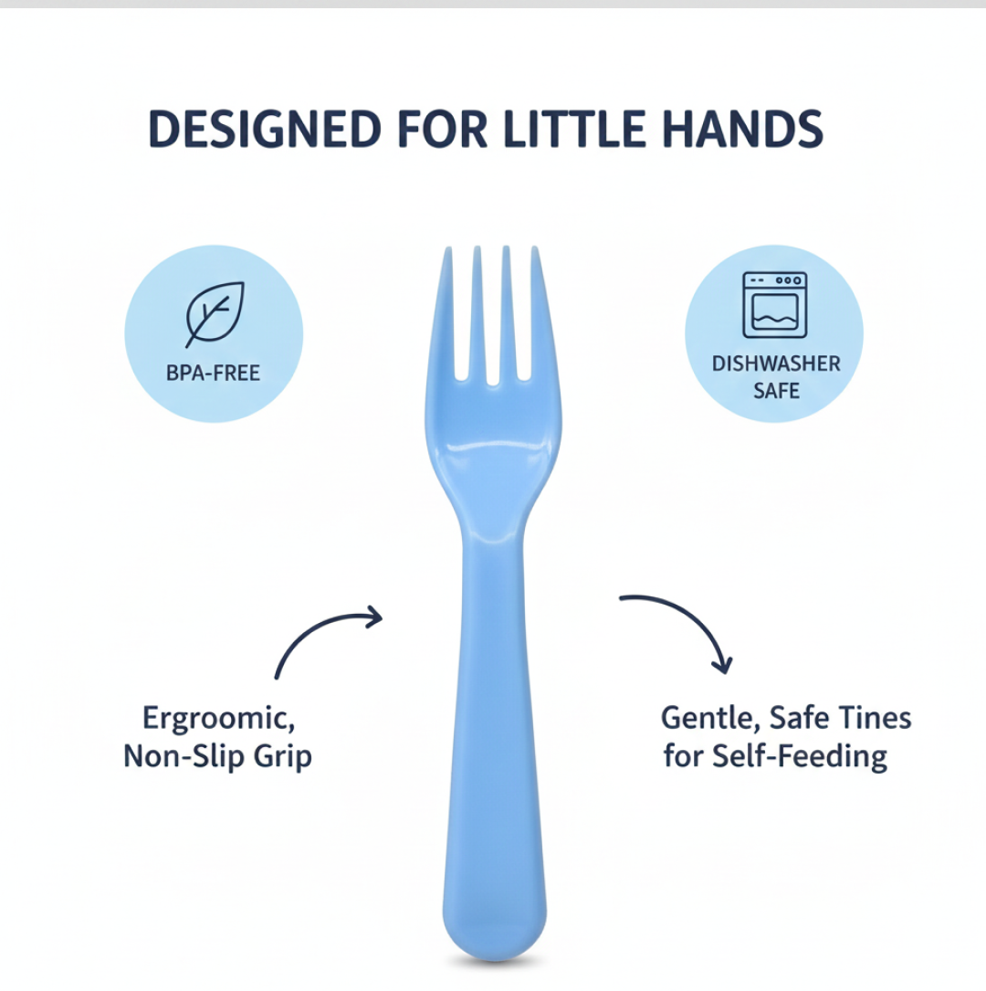 Unlabeled image of plastic forks product.