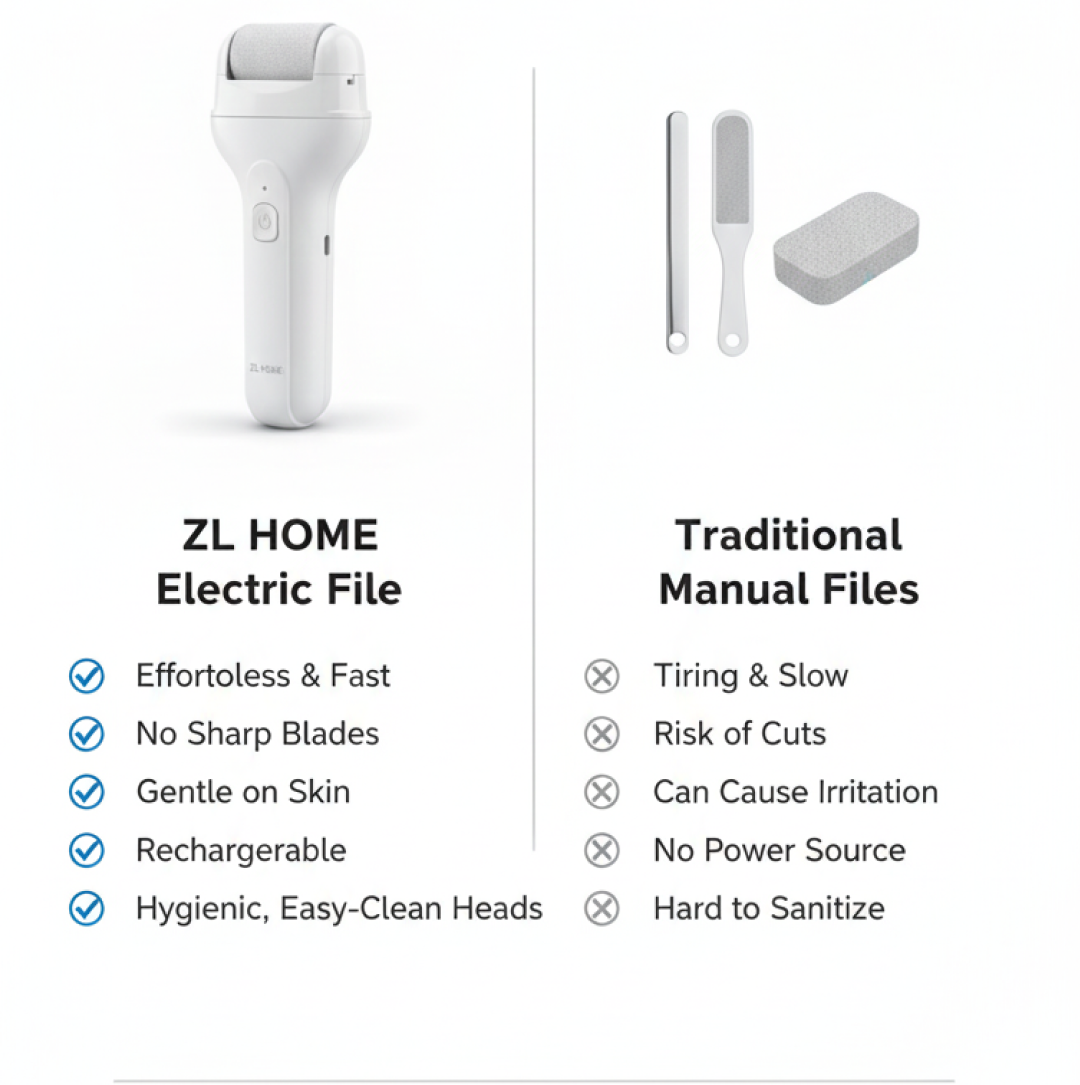 Foot file rechargeable battery and charger