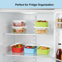 Side view of rectangular airtight containers
