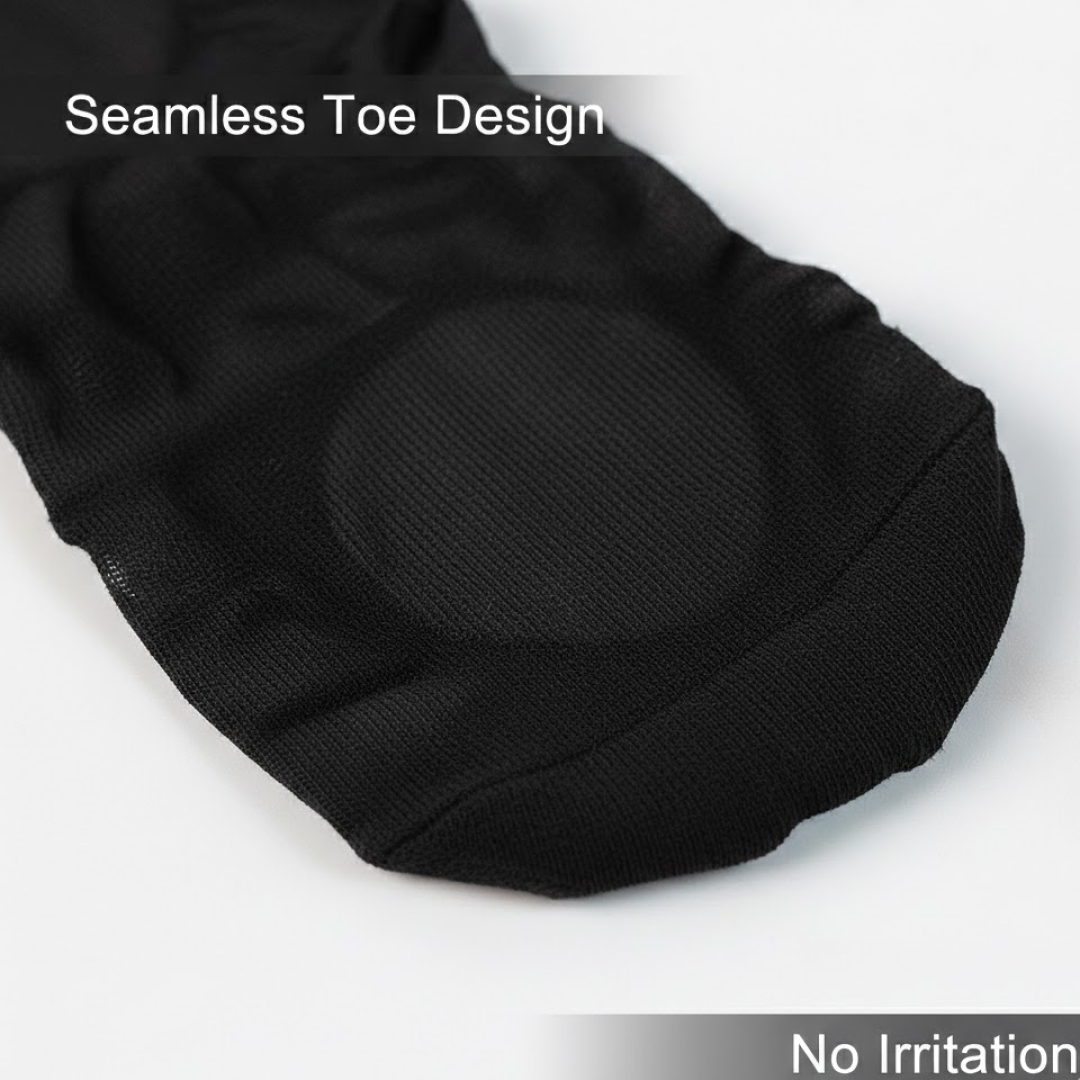 Close-up of cushioned zones on sock