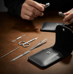 Close-up of pedicure tools in 6-piece set