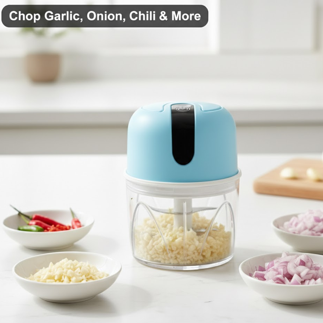 USB charging port of electric garlic chopper