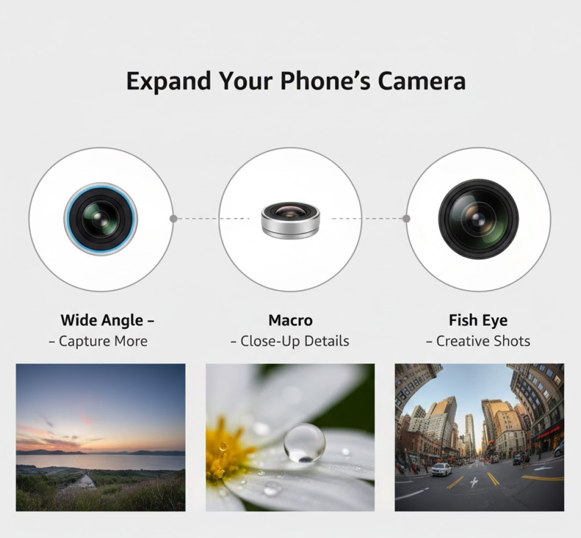 Optical Glass Wide-Angle Lens Closeup