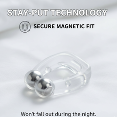 Silicone anti-snore nose clip in clear packaging