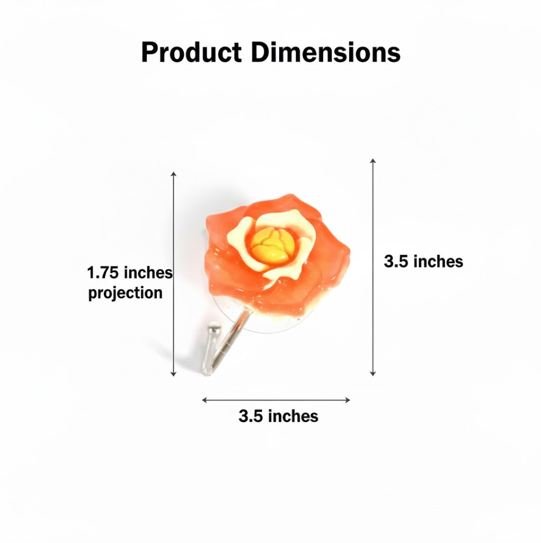Multipurpose Self Adhesive Wall Hook â€“ Load Capacity Up to 1 Kg (Mix Design / 1 Pc)
