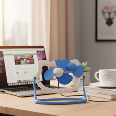 USB Mini Fan side angle showing fan blades