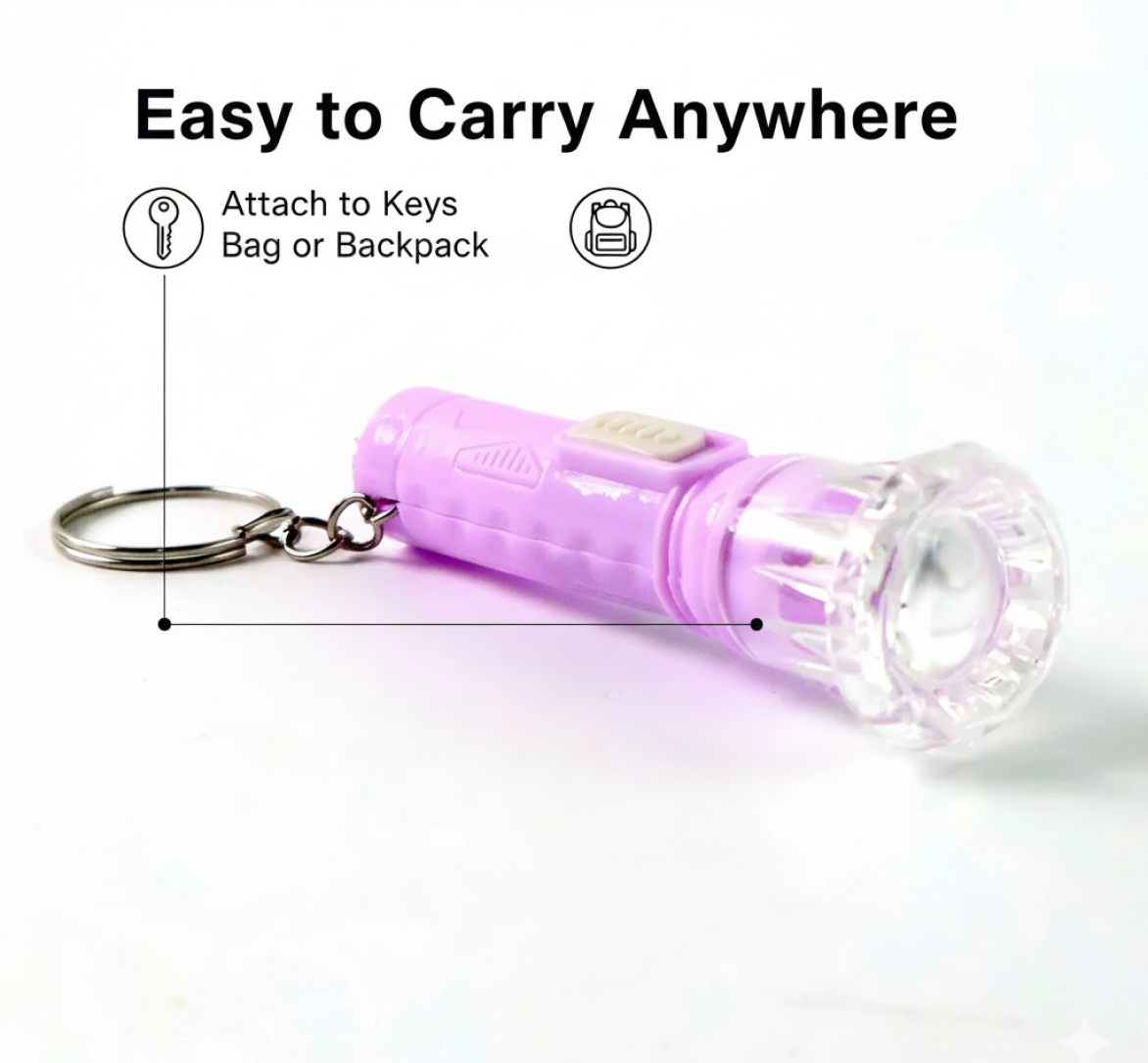 Mini LED Flashlight Keychain Torch illustration 2