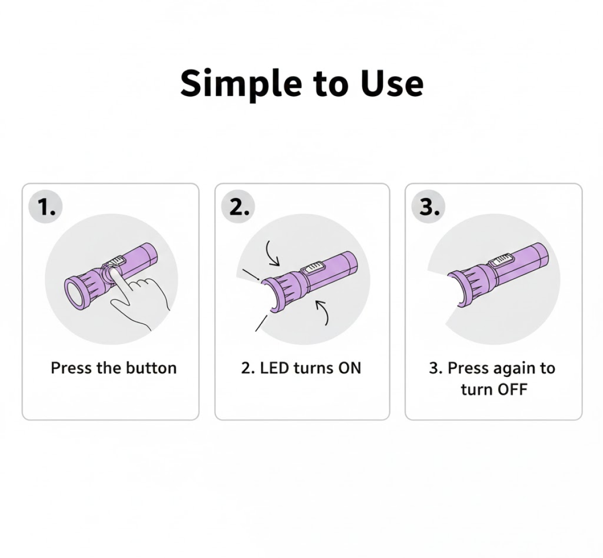 Mini LED Flashlight Keychain Torch illustration 3