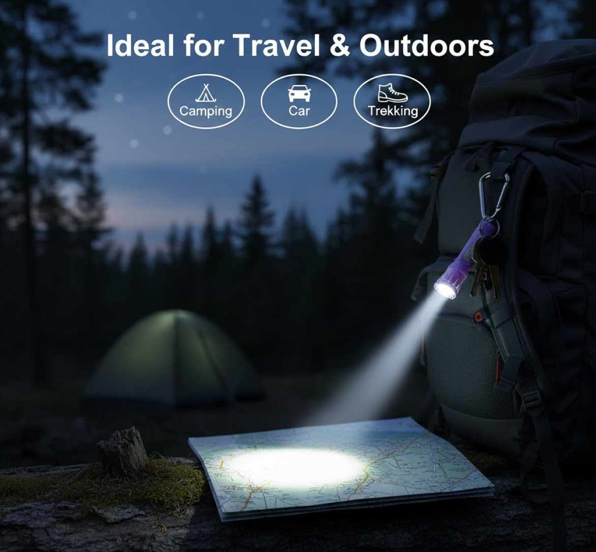 Mini LED Flashlight Keychain Torch illustration