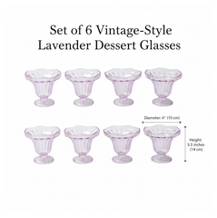 Crystal Plastic Ice-Cream Bowl Set â€“ Serving Bowls (6 Pc)