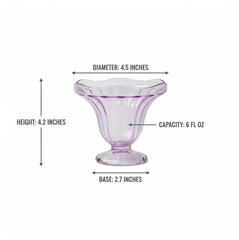 Crystal Plastic Ice-Cream Bowl Set â€“ Serving Bowls (6 Pc)