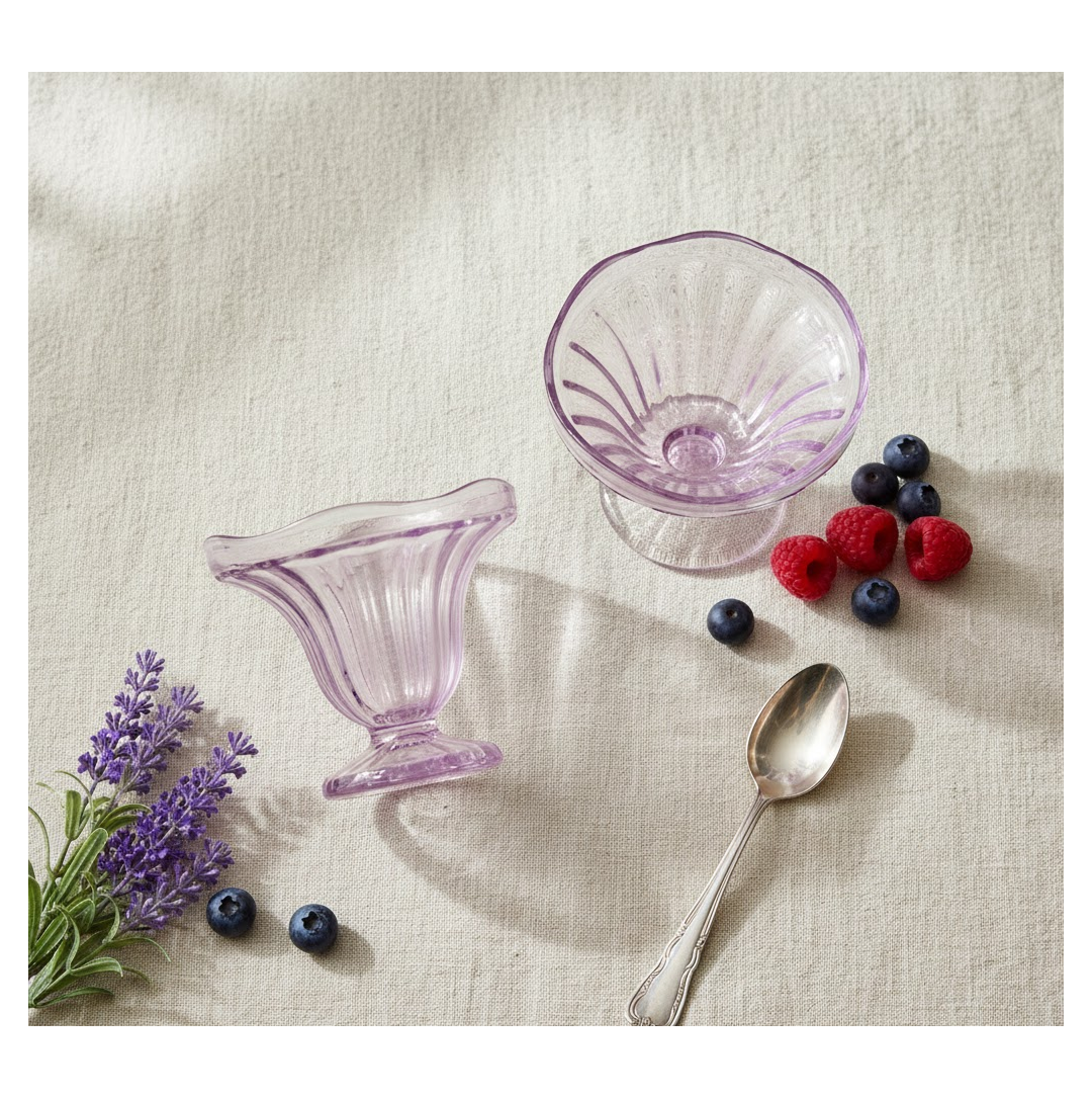 Crystal Plastic Ice-Cream Bowl Set â€“ Serving Bowls (6 Pc)