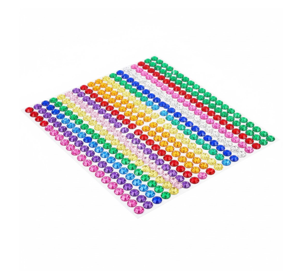 Small clear crystal stickers in various sizes for decoration
