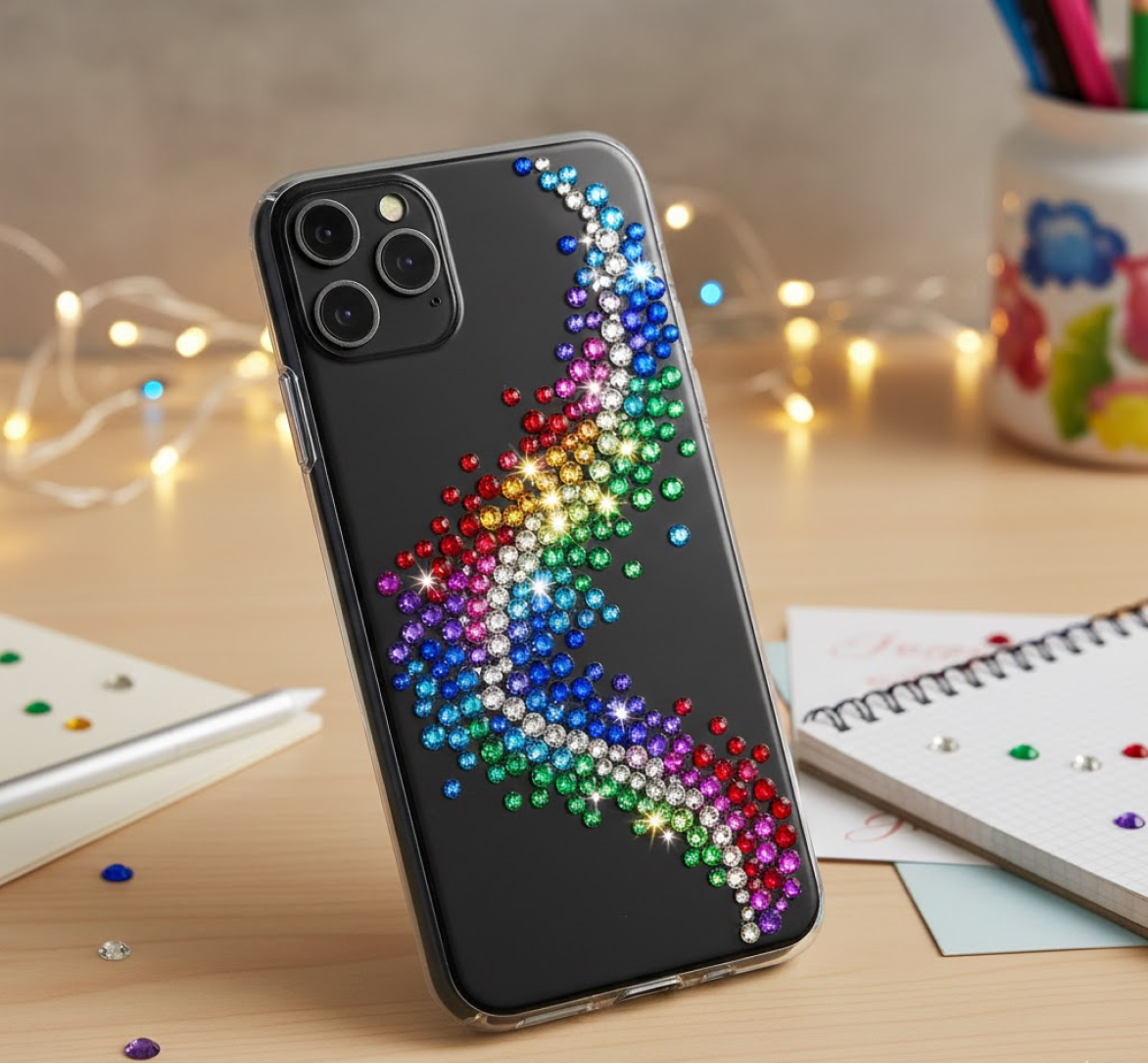 Decorative shiny crystal stickers ideal for school projects