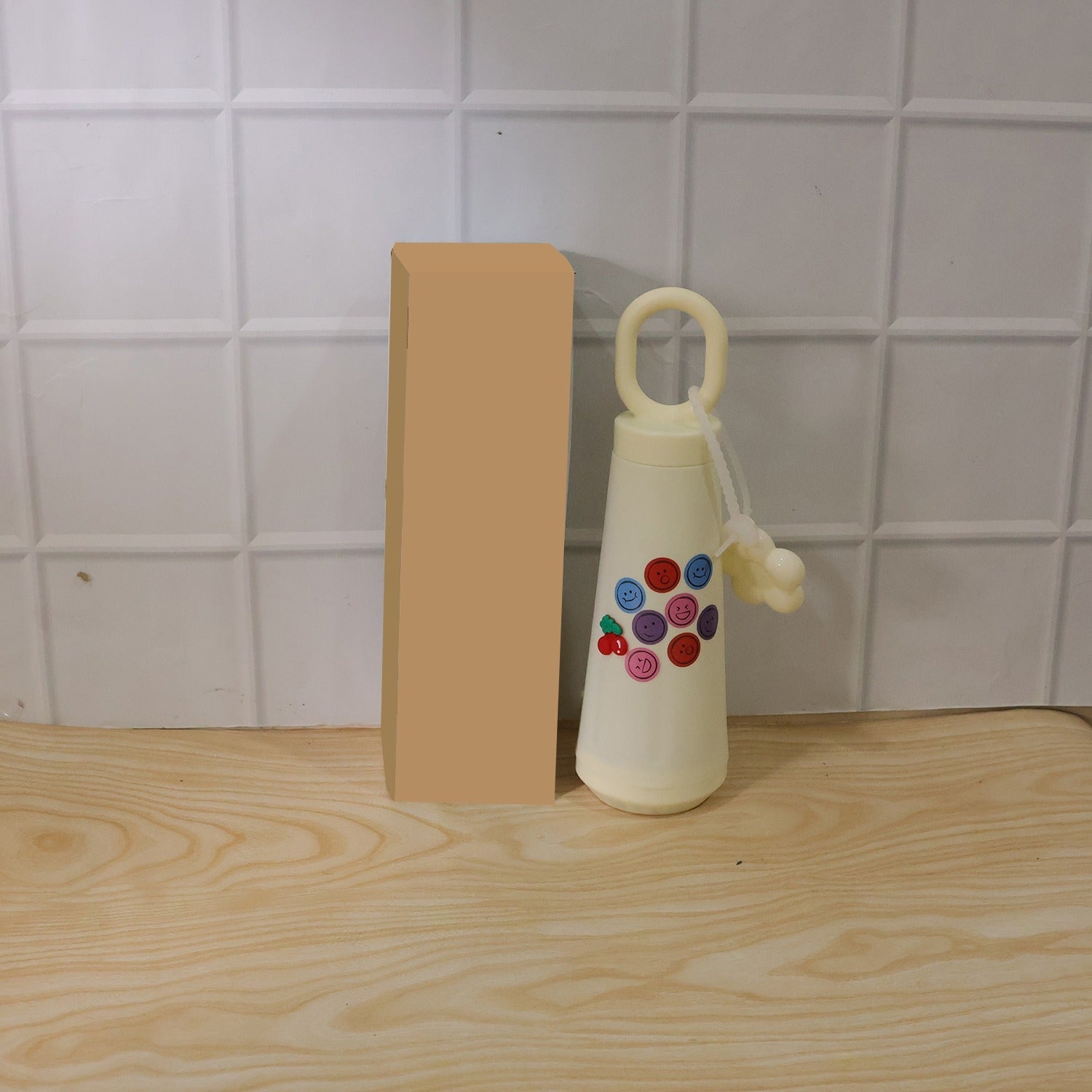 500ml glass water bottle standing upright