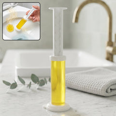 Flower-shaped toilet gel cleaner in packaging