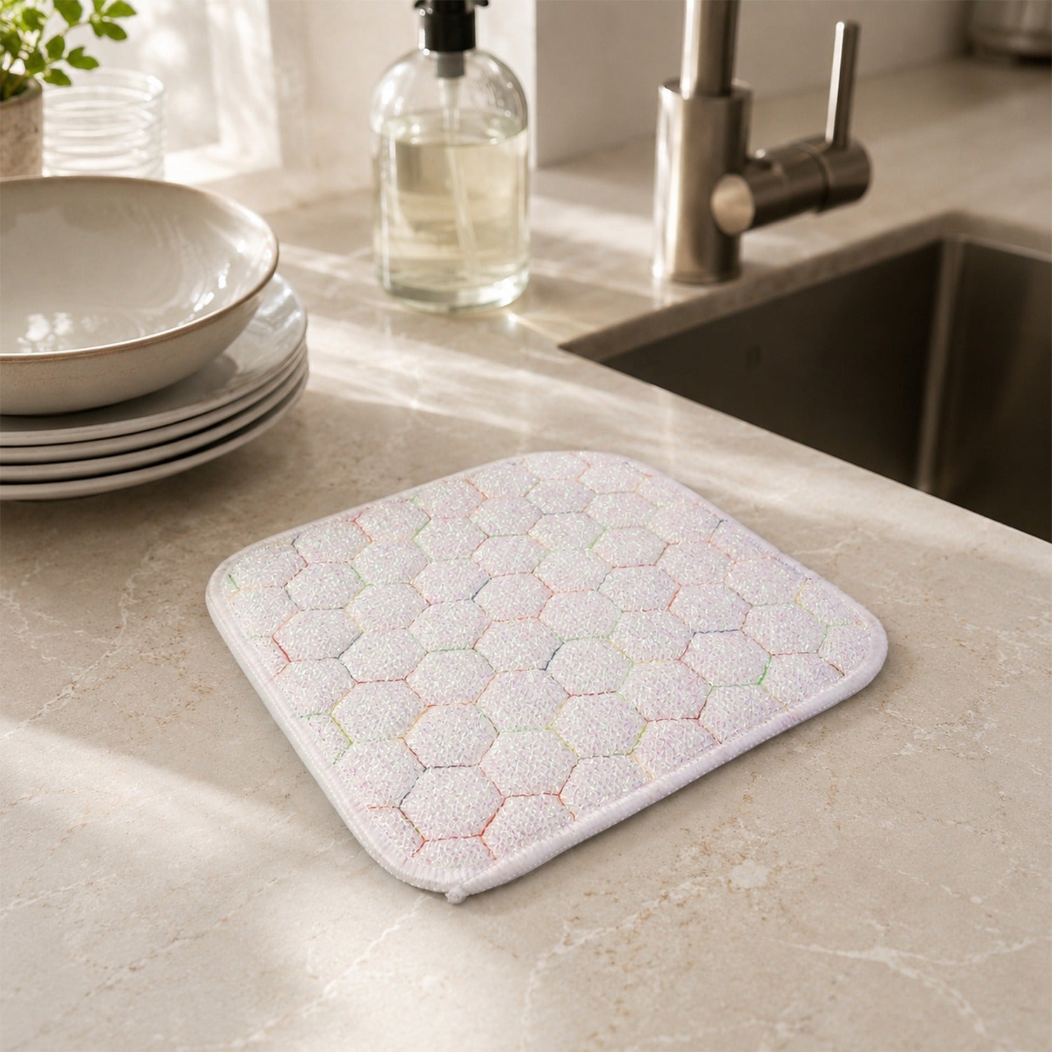 Scrub pad cleaning utensils
