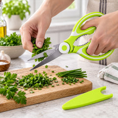 Multipurpose kitchen scissors with protective cover - main lifestyle