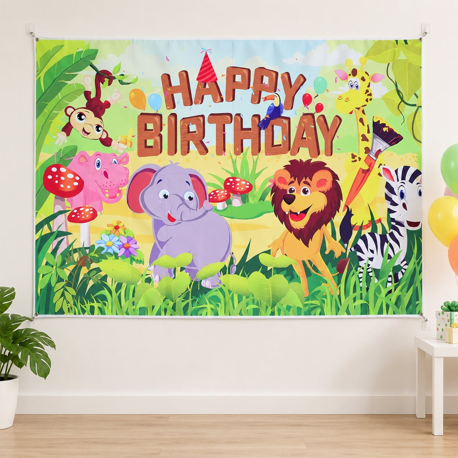 Backdrop curtain feature view