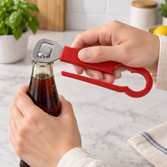 3 in 1 bottle cap opener metal head grip kitchen
