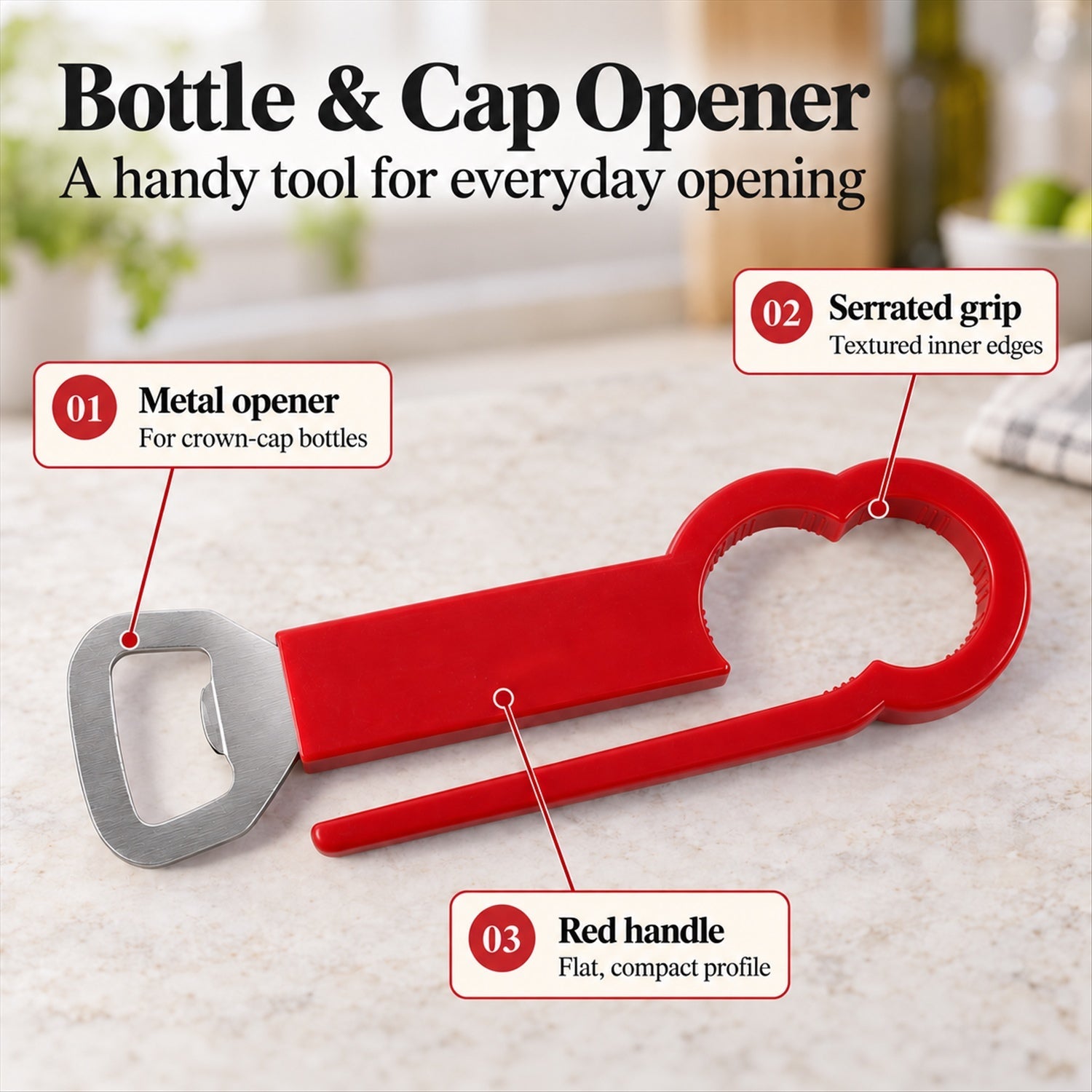 Jar lid opener kitchen tool