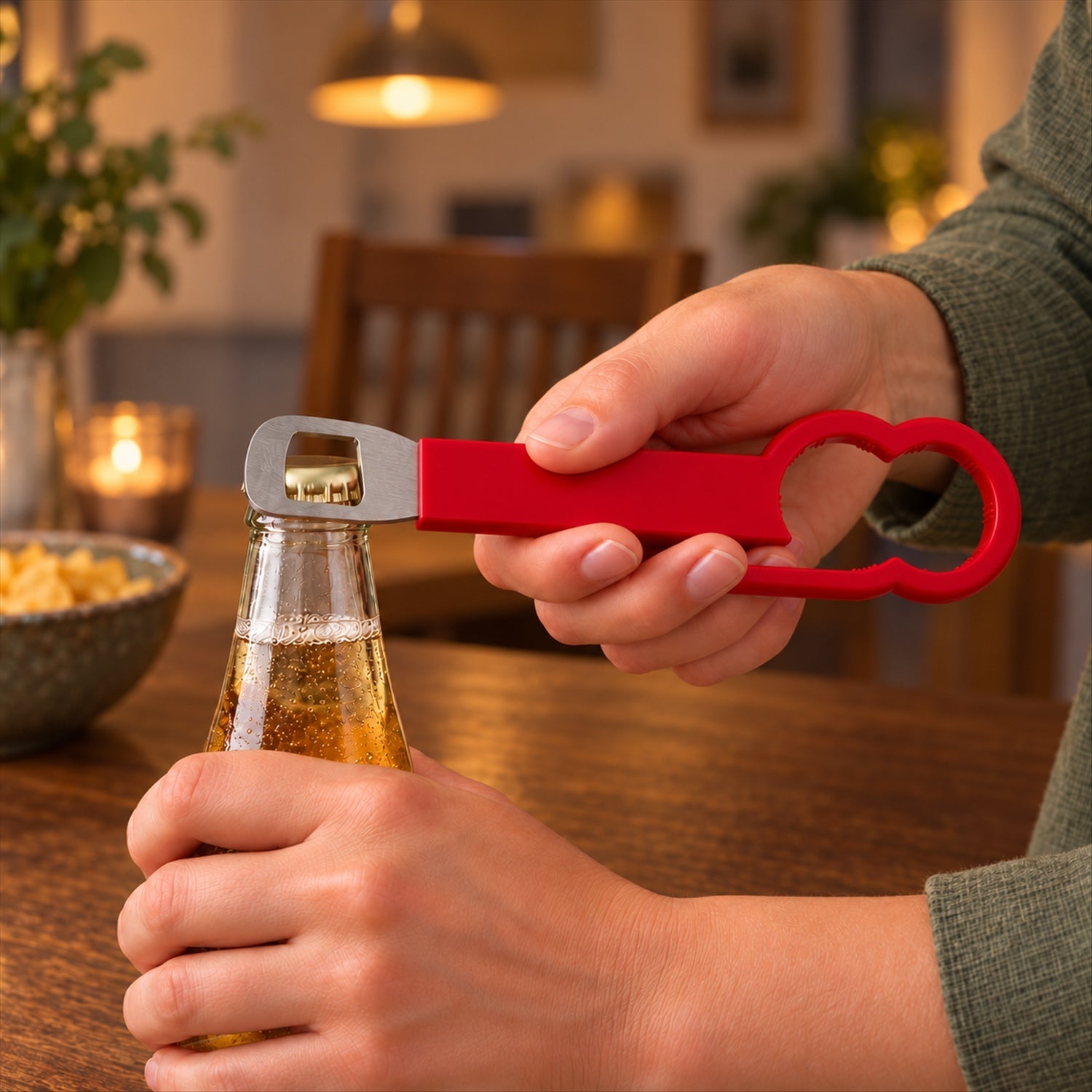 Bottle cap opener white bg