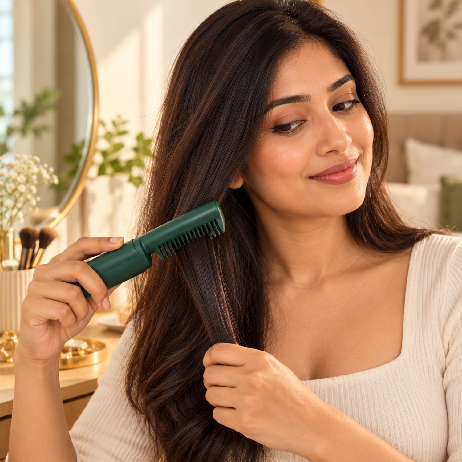 Green Portable Styling Comb