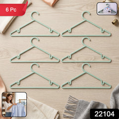 Plastic clothes hanger 6-piece set pack