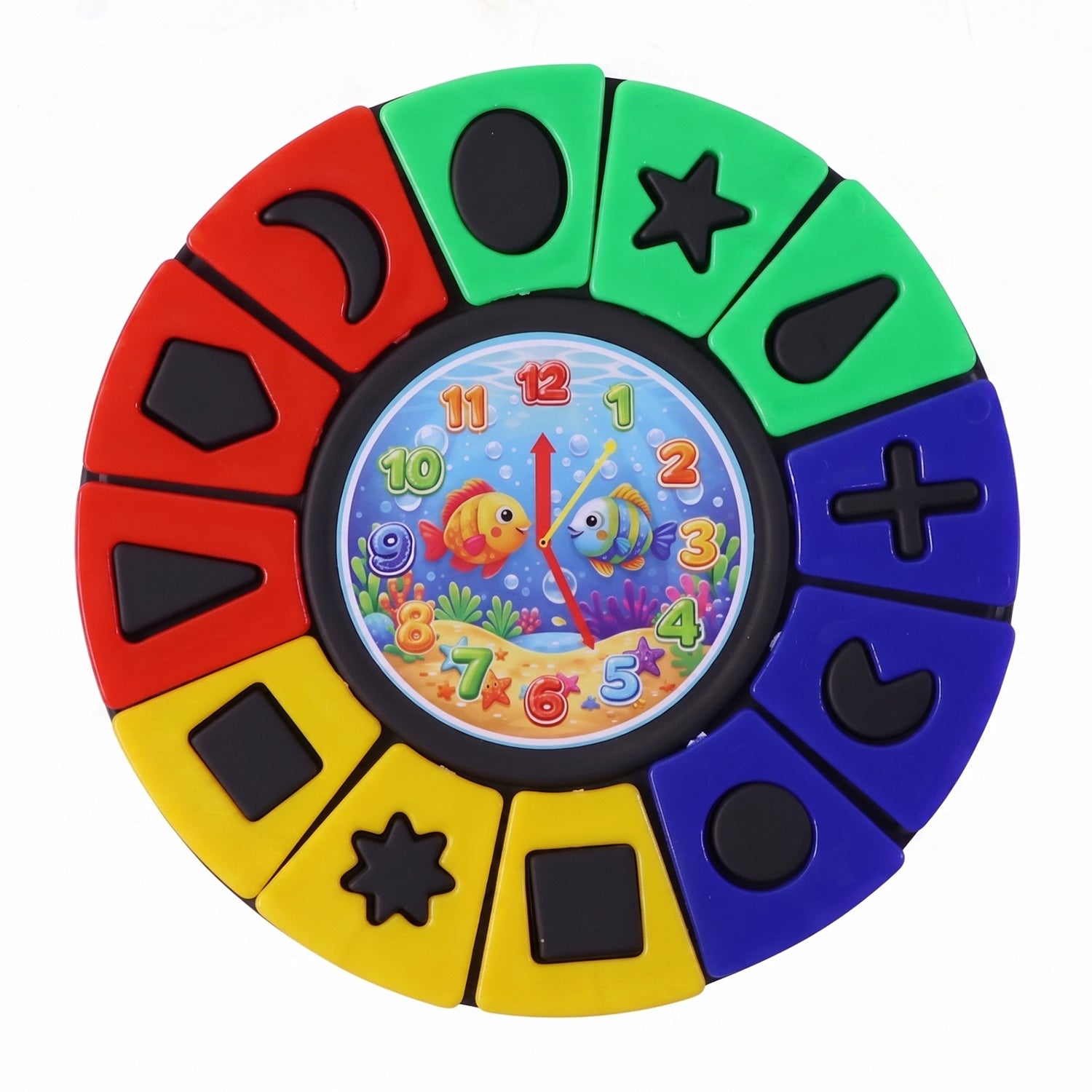 Educational shape matching game with bright colors