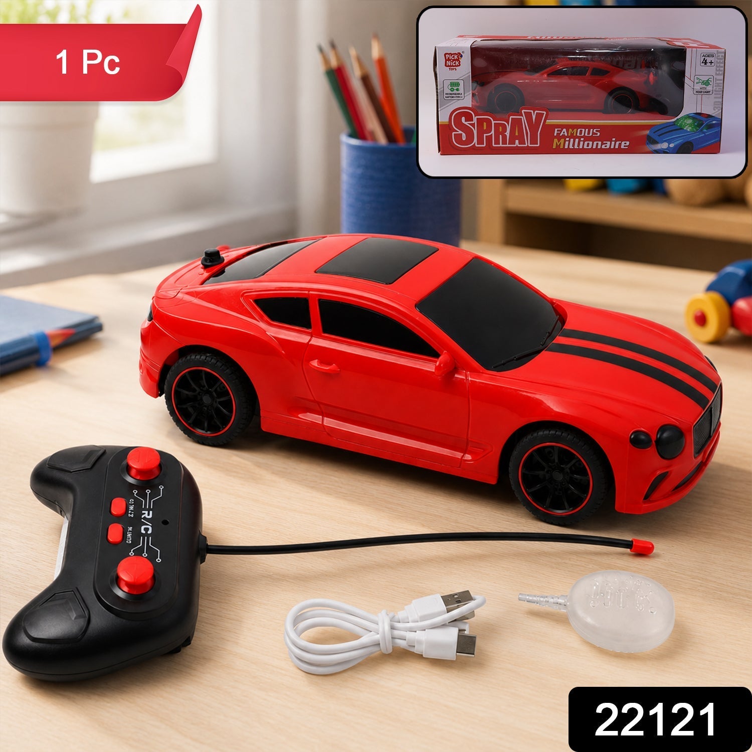 RC sports car toy pack